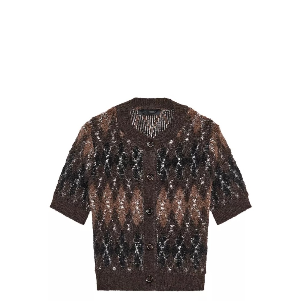 Zara Brown and Black Patterned Cardigan